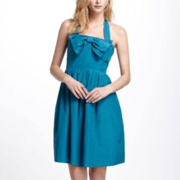 BHLDN Dresses & Skirts - Anthro BHLDN blue batten bow dress 2 by Hitherto